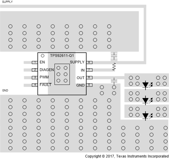 TPS92611-Q1 layout-example-SLDS238.gif
