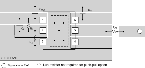 TPS746-Q1 Layout Example for the DRV Package