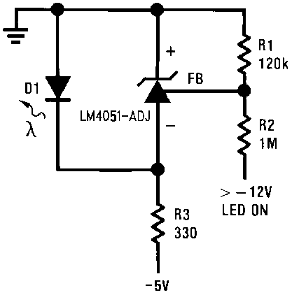 LM4051-N 快速正鉗位 2.4V + VD1