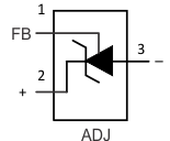 LM4041-N  LM4041-N-Q1 DBZ 封裝3 引腳 SOT-23頂視圖