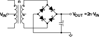 SN6505A-Q1 SN6505B-Q1 SN6505D-Q1 Bridge Rectifier Without Center-Tapped Secondary Performs Voltage Doubling GUID-AF9A1C16-2FF4-473B-BE6E-41497095916B-low.gif
