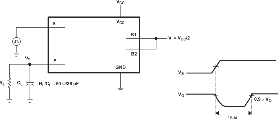 SN74LVC1G3157-Q1 先斷后合內部時序