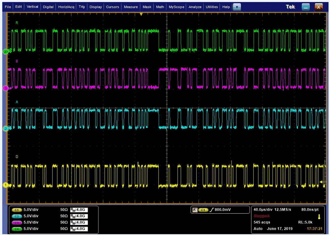 VCC = 5V 時(shí)的 THVD2410 波形 GUID-0F1B69A9-14AE-4EC8-A0AB-8ACE4ED5A146-low.gif