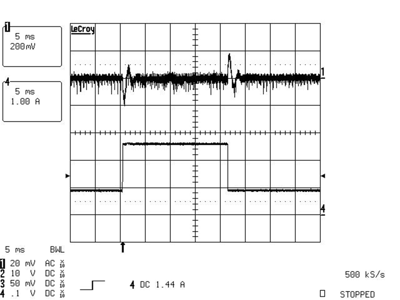 Output Voltage During 0.9-A to 2.7-A Load Transient GUID-B8931BA3-C743-4608-98EE-2DEDAF4E601E-low.png