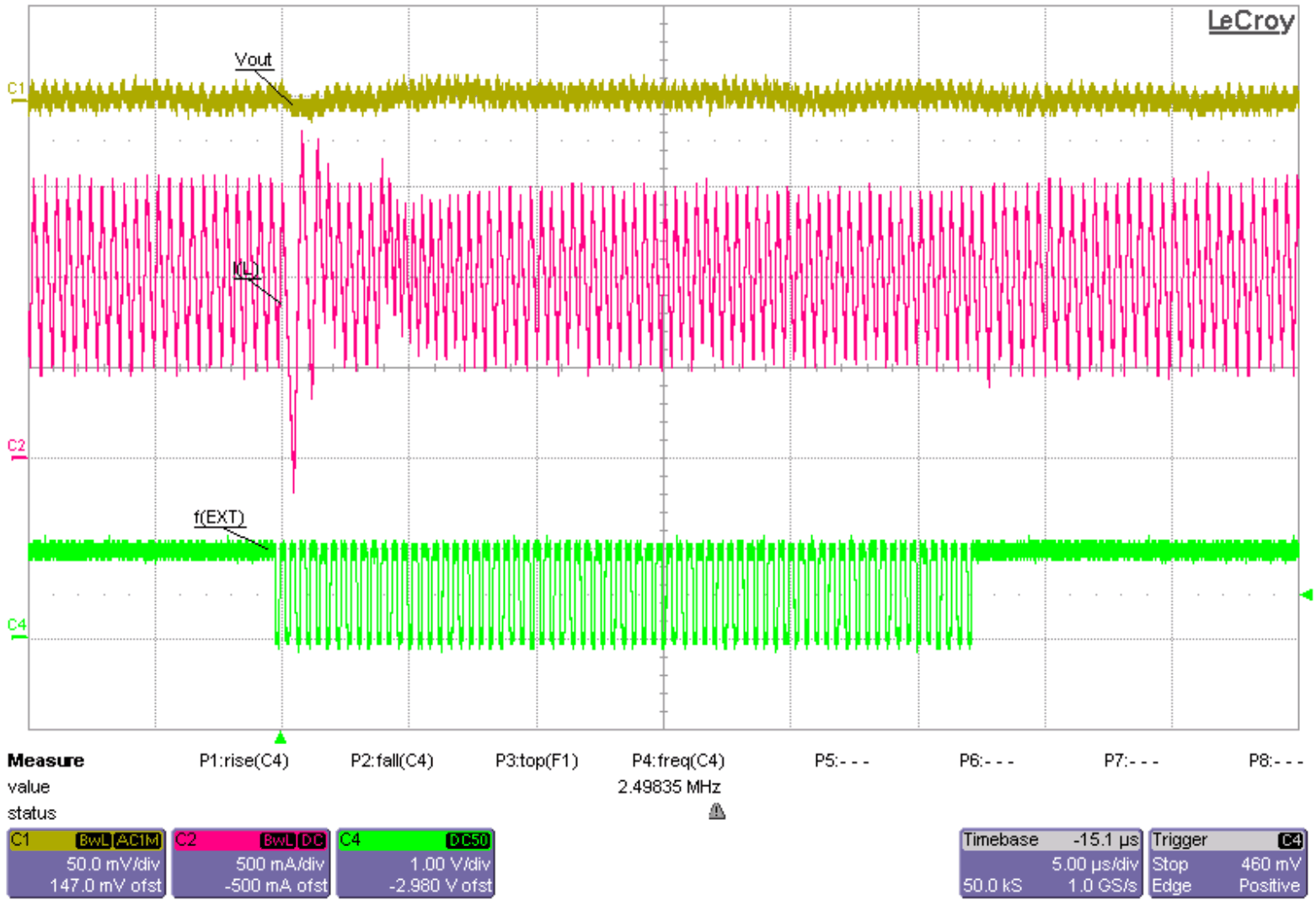 TPSM82810 TPSM82813 Applying and Removing the Synchronization Signal (FPWM) TPSM82810 TPSM82813 Applying and Removing the Synchronization Signal (FPWM)