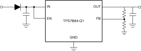 TPS7B84-Q1 典型應(yīng)用原理圖