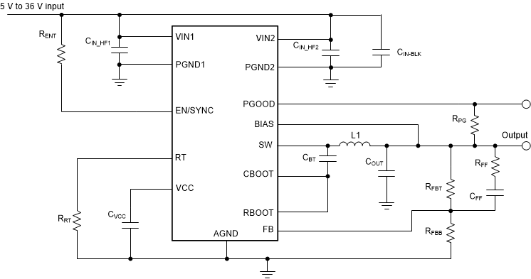 LMQ61460 示例應(yīng)用電路