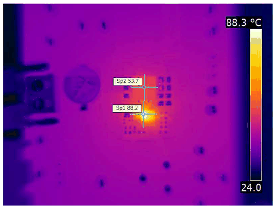 Thermal Image at 14-A Output Current GUID-696BA130-0320-430A-B29F-8D15DC4A6D58-low.gif