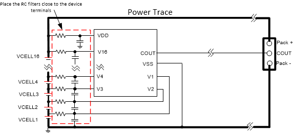 BQ77216 示例布局