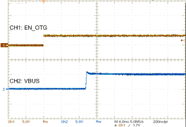 BQ25730 OTG Power Up
from 8-V Battery GUID-349BE387-9AD4-4CB8-9C8A-24B4D8A5AAC7-low.gif