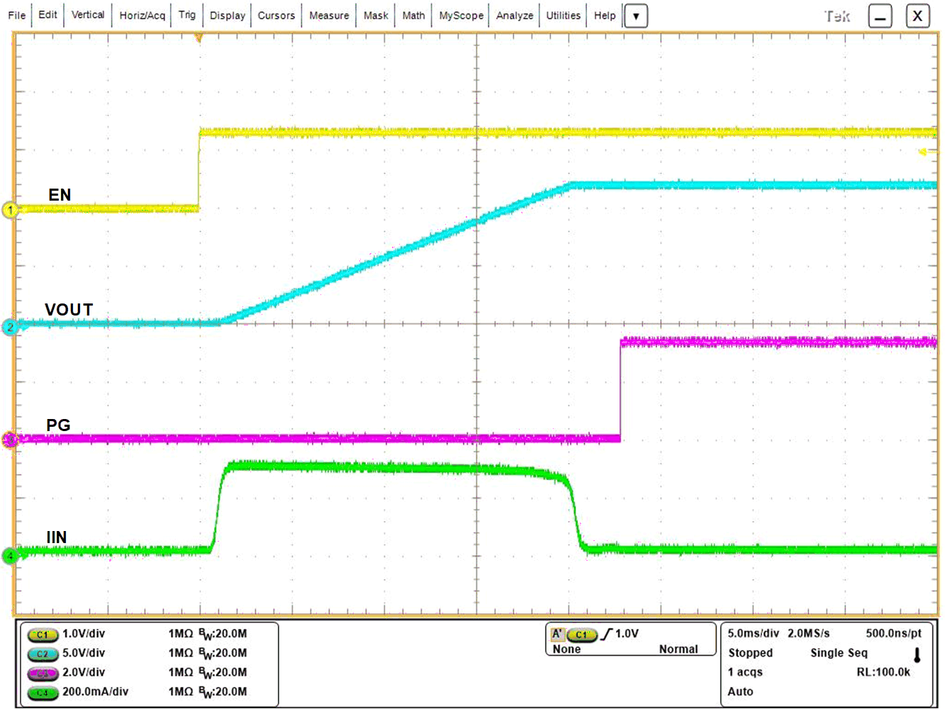 Inrush Current with
Capacitive Load GUID-4D161AA8-FAED-4610-8782-2A8A9FF9EE9D-low.gif