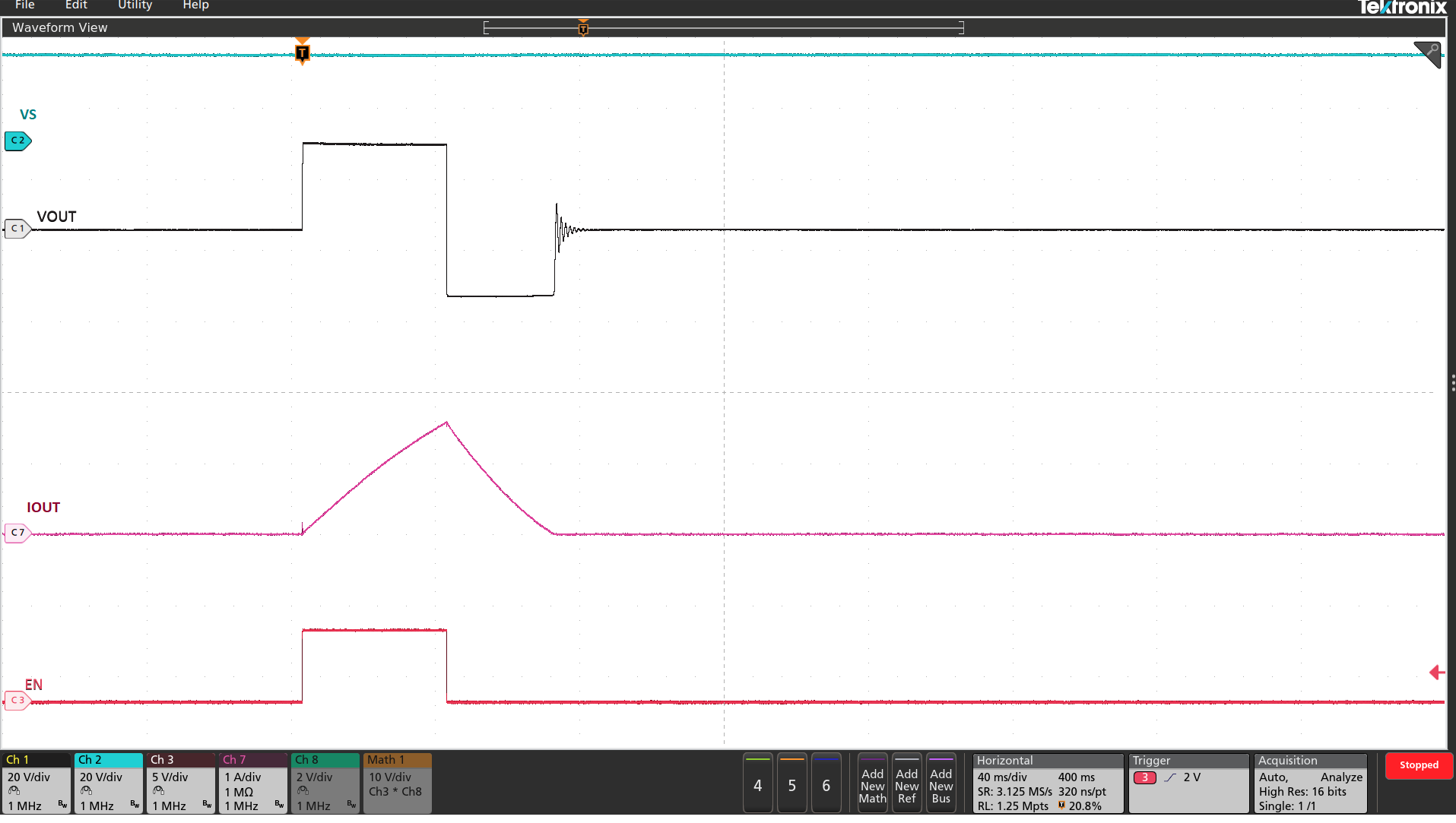 TPS281C30 TPS281C30 電感放電 (400mH)
