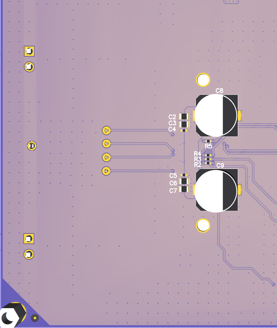 TAS5828M 2.0（立體聲 BTL）3D 底視圖