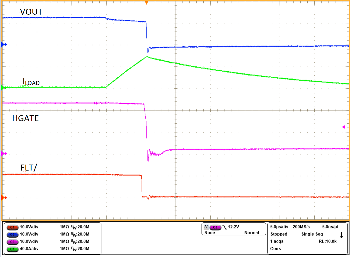 LM74900-Q1 LM74910-Q1 LM74910H-Q1 輸出短路保護（動態(tài)）