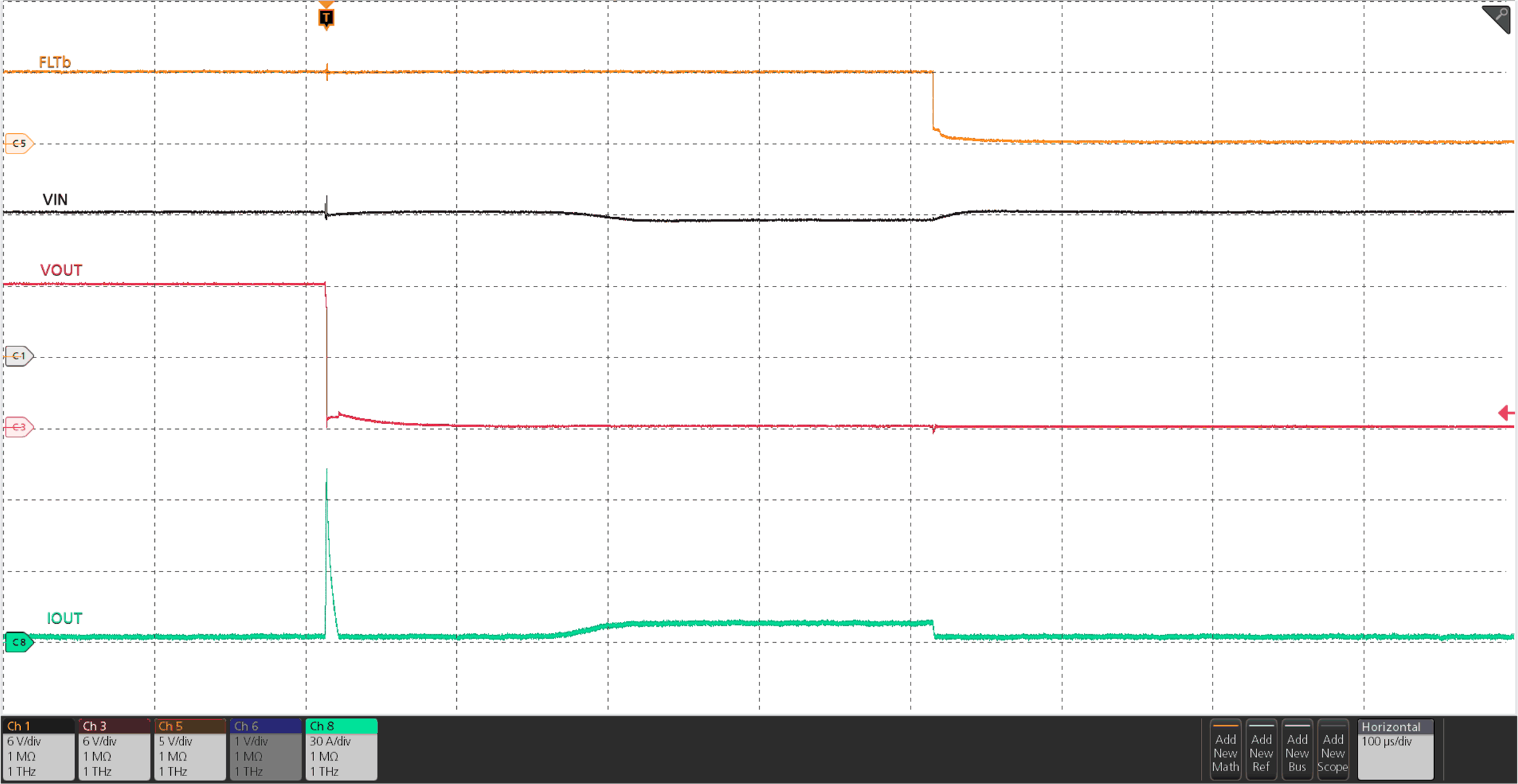TPS2597 Output Short-Circuit During Steady State TPS2597 Output Short-Circuit During Steady State