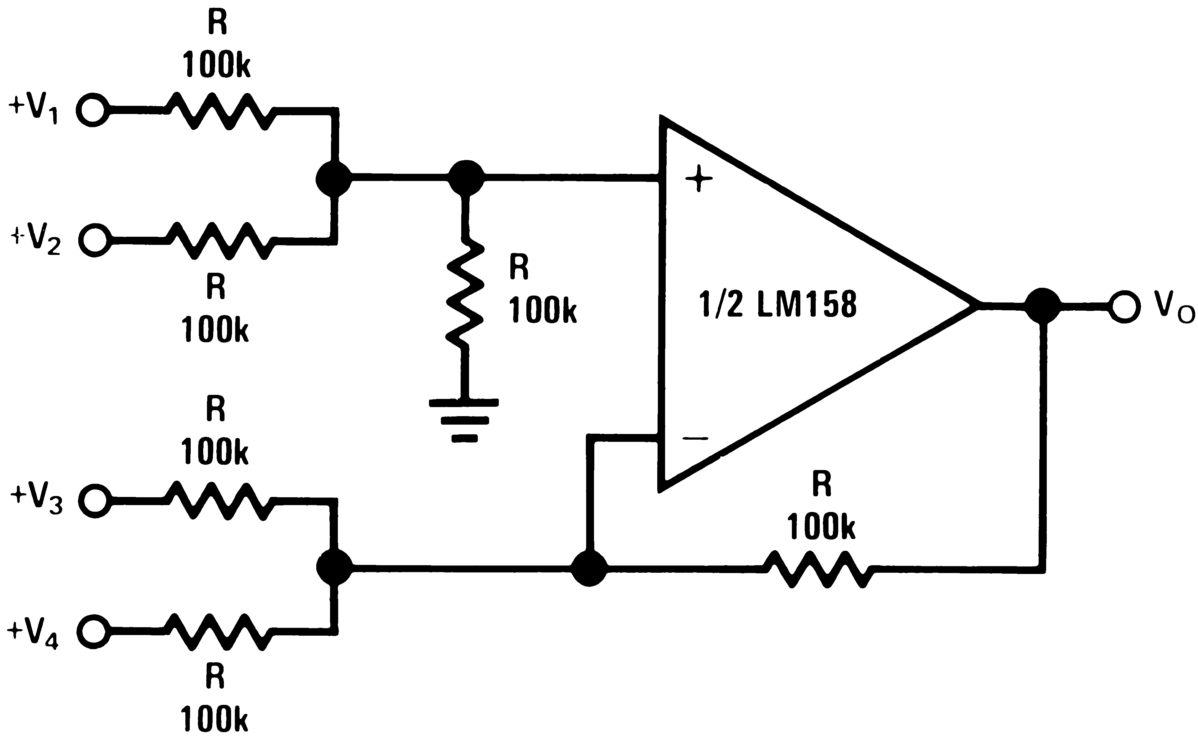 DC Summing Amplifier (VIN'S ≥ 0 VDC and VO ≥ 0 VDC) GUID-653907FF-75E3-4061-B3FC-0024E03AEAD7-low.png