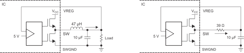 DRV10982-Q1 Step-Down Regulator Configurations GUID-02A5E20D-D358-4289-8841-460D140514D0-low.gif