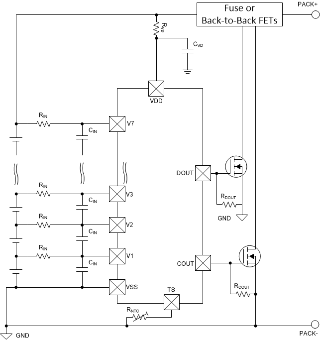 BQ77207 簡(jiǎn)化版原理圖
