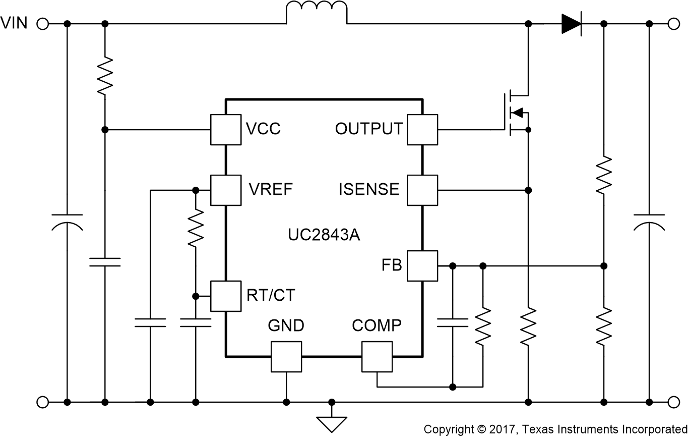 UC2843A-Q1 簡化版應(yīng)用示意圖