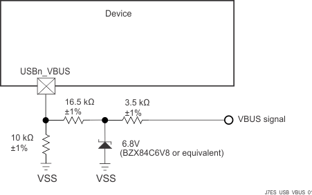 AM68A AM68 USB VBUS 檢測分壓器/鉗位電路
