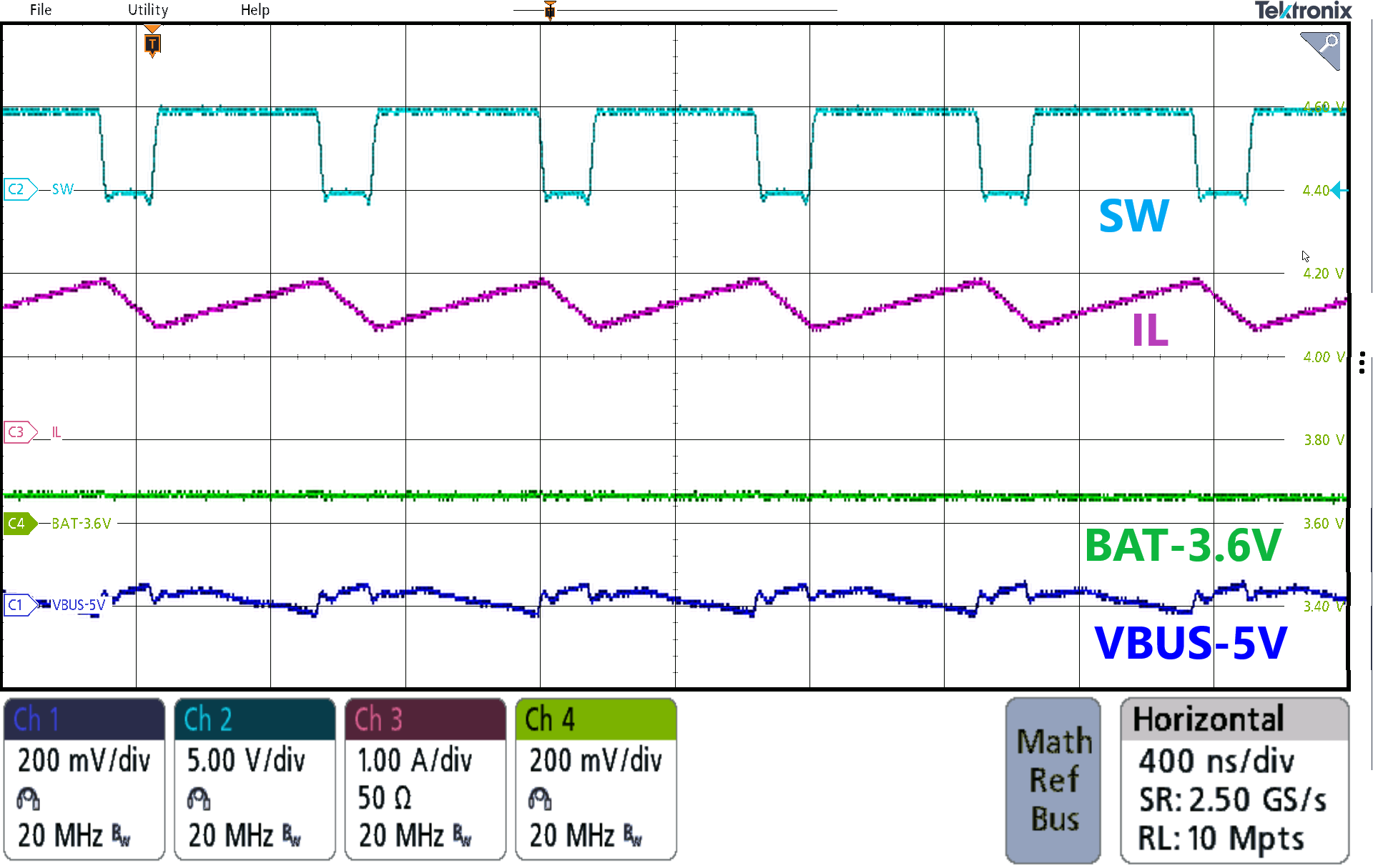 BQ25638 PWM Switching
in Buck Mode GUID-20231128-SS0I-HWDN-XFZP-XRVRM24JLXN8-low.png