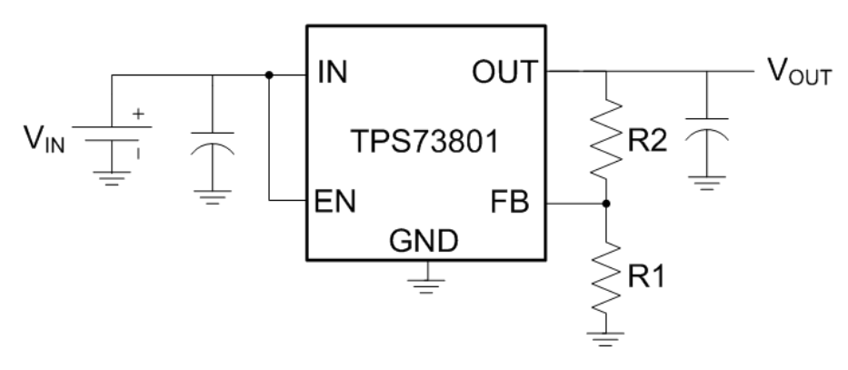 TPS73801 簡(jiǎn)化版應(yīng)用