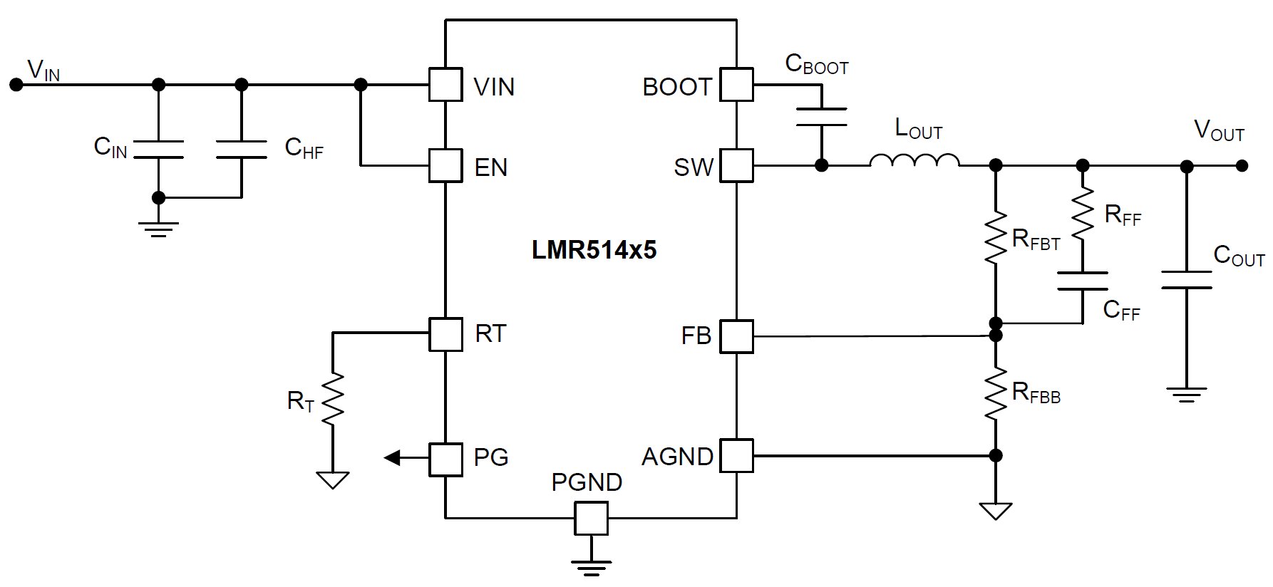 LMR51425 LMR51435 應用電路