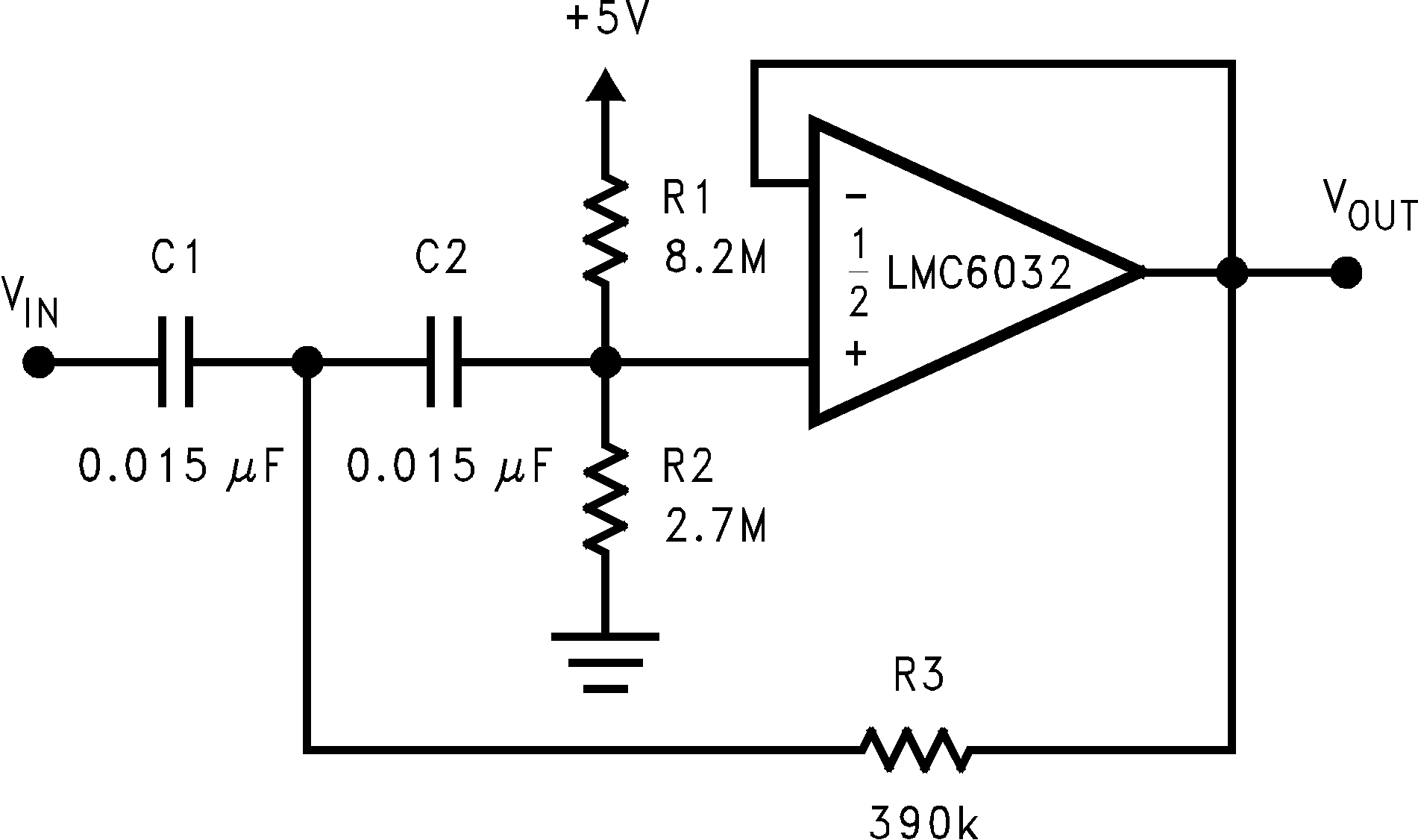 LMC6032 LMC6034 10Hz
High-Pass Filter GUID-E26C318D-709D-4269-8B0A-6AEEAEE42078-low.png