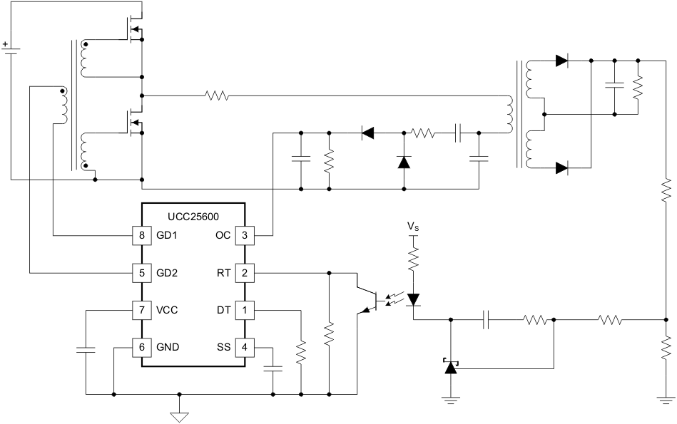 UCC25600 典型應用圖