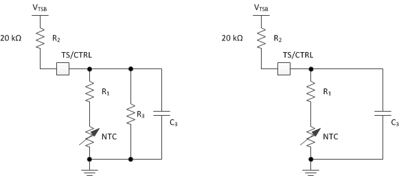 BQ51013C 用于讓無(wú)線接收器電源安全運(yùn)行的 NTC 電路選項(xiàng)