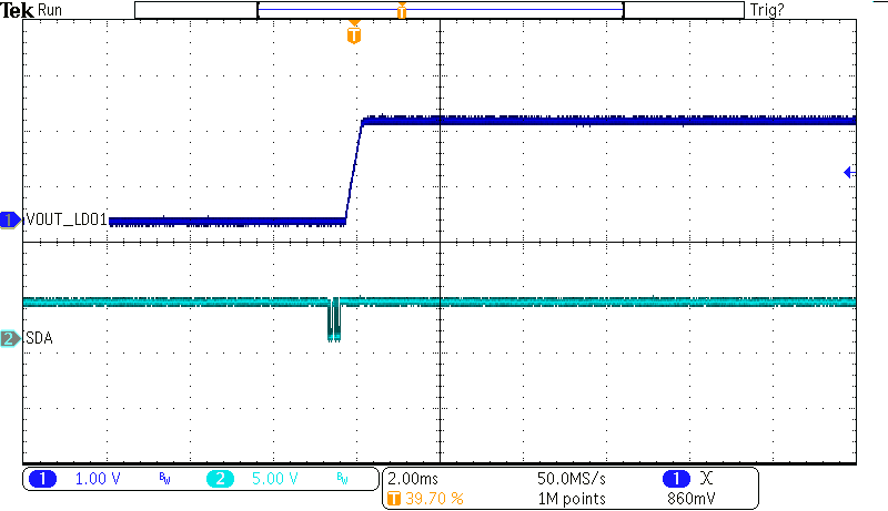 BQ25190 LDO1 啟用（空載）