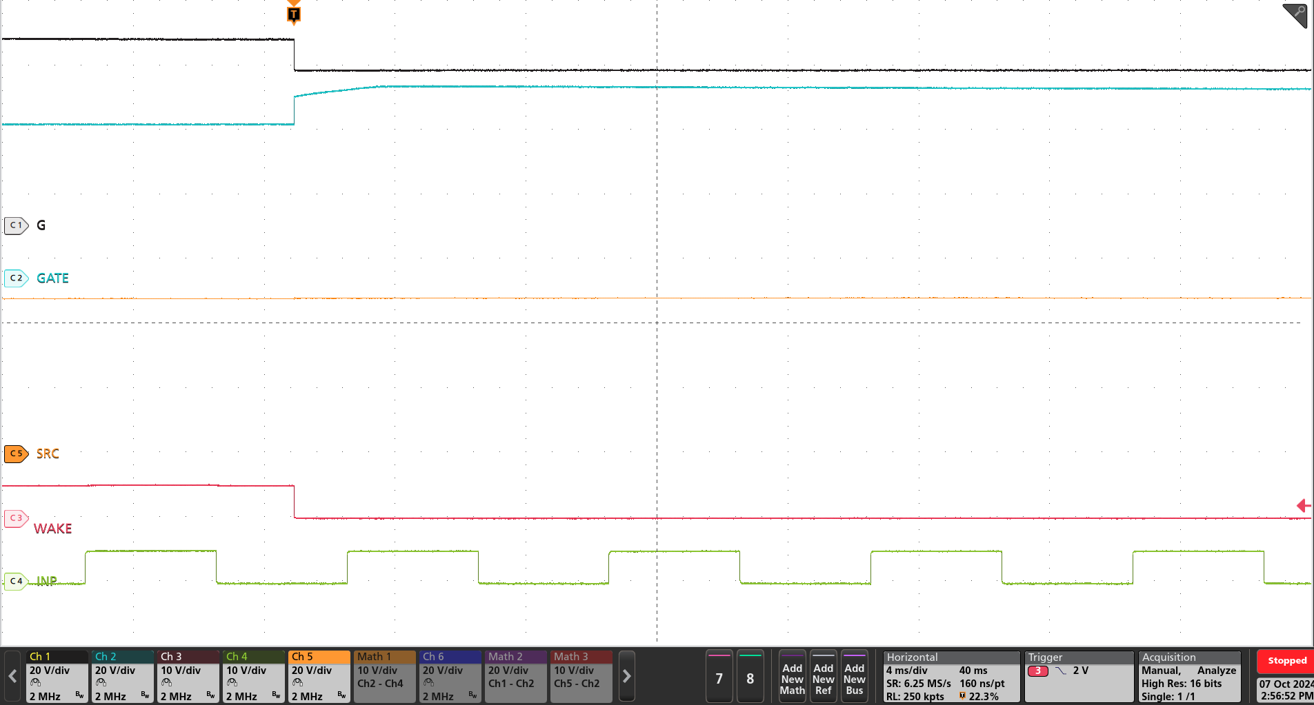 TPS4812-Q1 當(dāng)負(fù)載喚醒狀態(tài)下 LPM = 低電平時，INP 無法控制 GATE