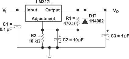 LM317L 改進了紋波抑制功能的穩壓器電路