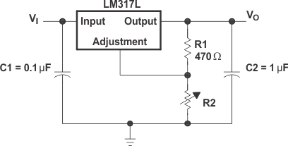 LM317L 簡(jiǎn)化版原理圖
