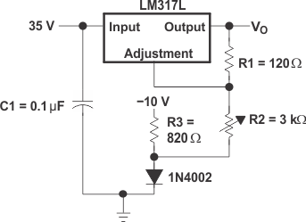 LM317L 0V 至 30V 穩壓器電路