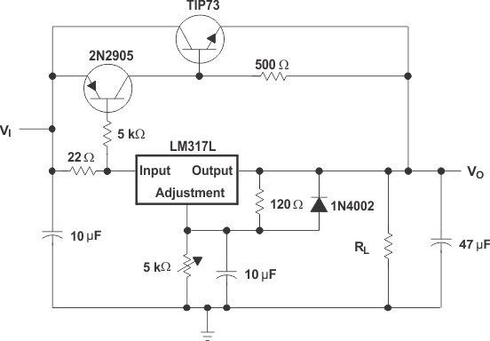LM317L 大電流可調(diào)節(jié)穩(wěn)壓器