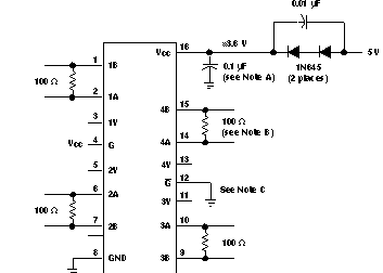 SN55LVRA4-SEP 由 5V 電源供電
