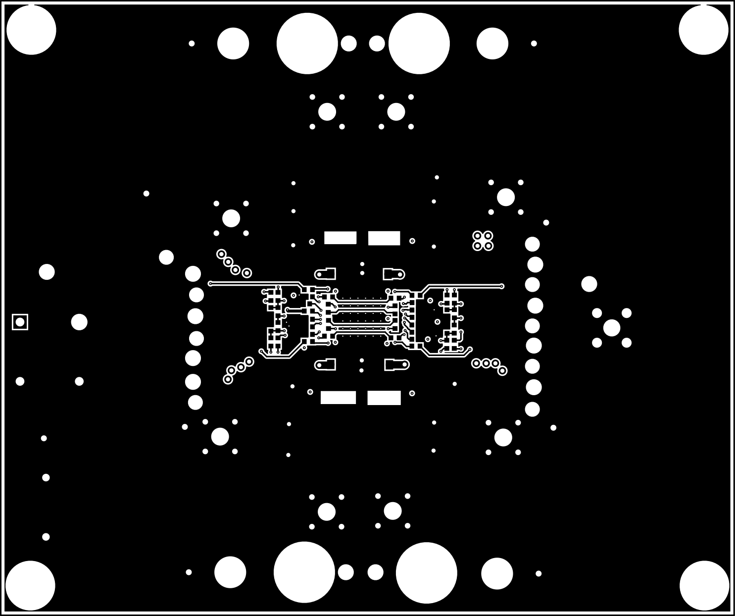 TPS7H4104-SEP TPS7H4102-SEP PCB 布局示例（底層）
