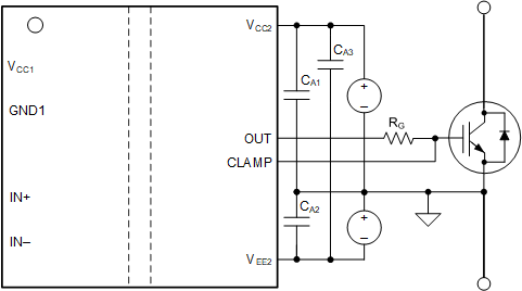 UCC5350L-Q1 利用兩個 Iso 偏置電源生成負偏置