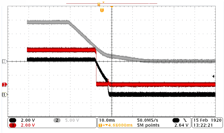 TLE4275-Q1 斷電波形(舊芯片) TLE4275-Q1 斷電波形(舊芯片)
