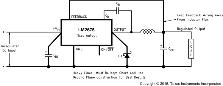 LM2675 固定輸出電壓原理圖