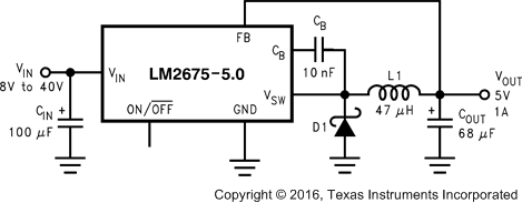 LM2675 典型應(yīng)用