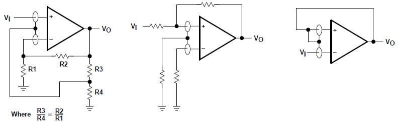 TLE2061 TLE2061A TLE2062 TLE2062A TLE2064 TLE2064A TLE2061M TLE2061AM TLE2061BM TLE2062M TLE2062AM TLE2062BM TLE2064M TLE2064AM TLE2064BM 使用防護環