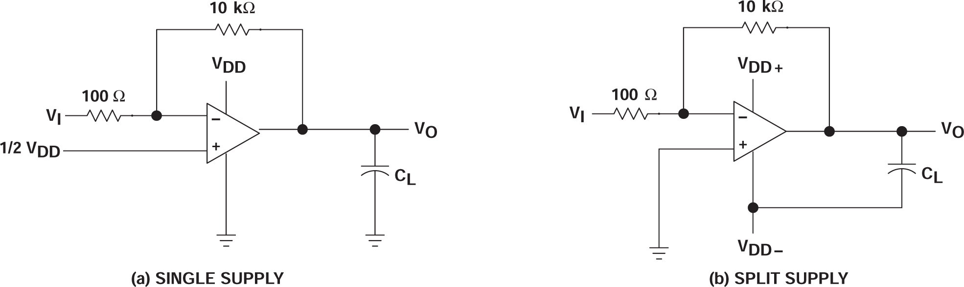 TLV2322 TLV2324 100 倍增益反相放大器
