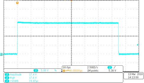 TIDA-010016 測試用例 TCM_PHYL_INTF_IQPKHM：20V L+ 條件下的高側喚醒電流，結果為 17.4V