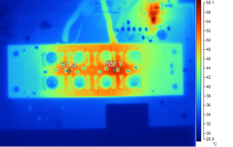 TIDA-010016 每端口 1A 負(fù)載下的 IO-Link 主站熱成像