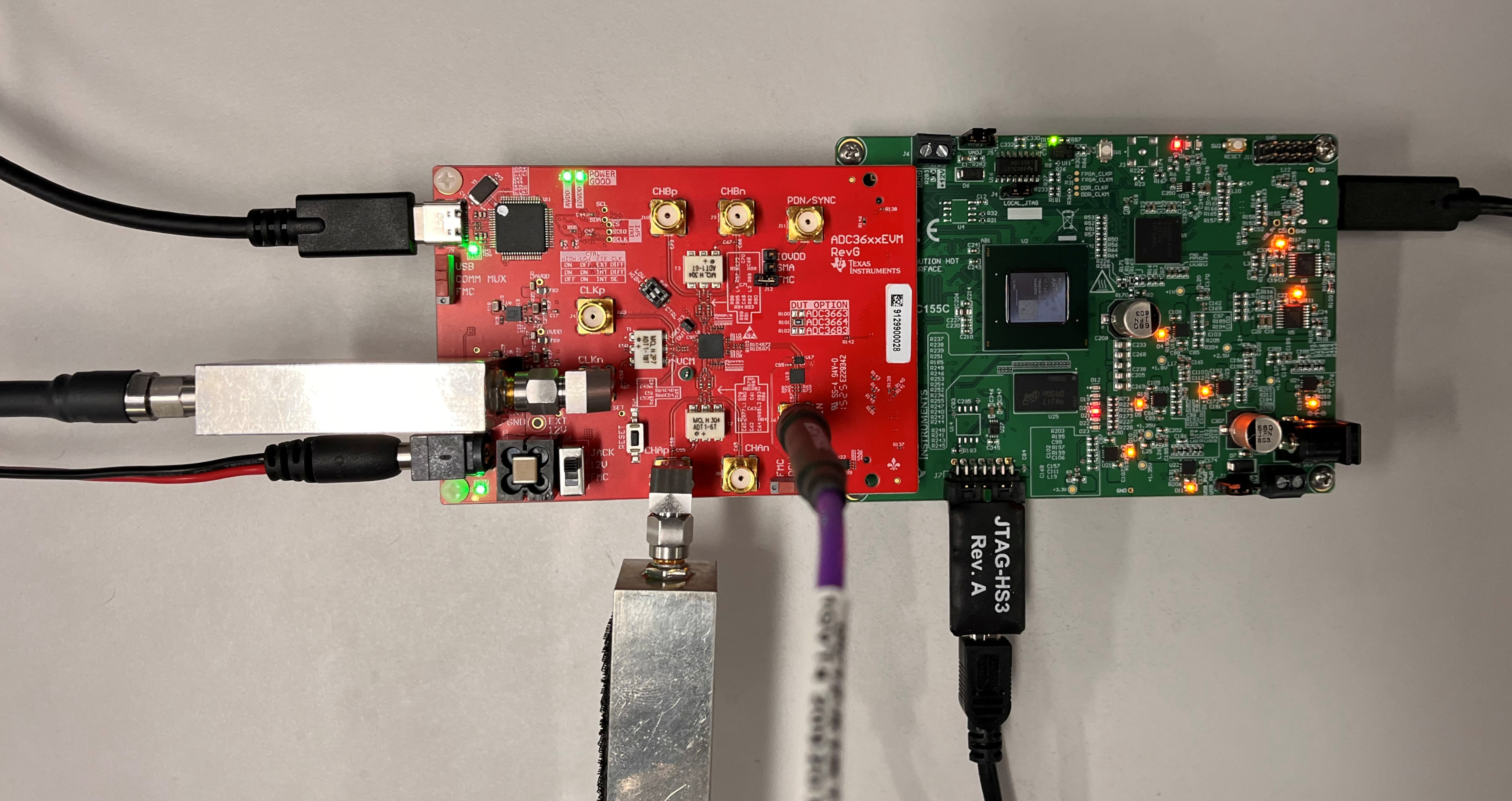 ADC3663 ADC3662 ADC3661 TSWDC155EVM 已上電