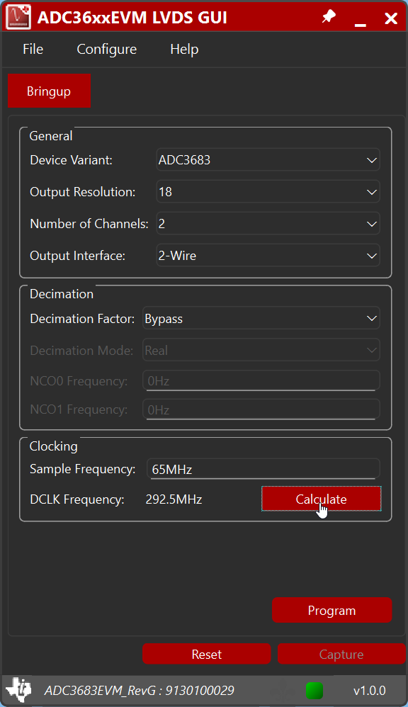 ADC3663 ADC3662 ADC3661 計算 ADC3683 的 DCLK 頻率