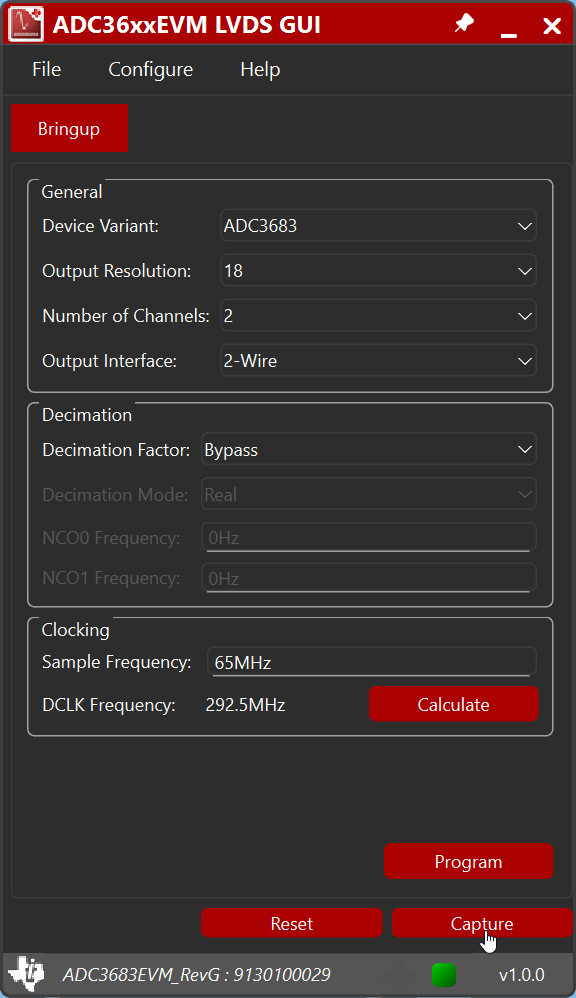 ADC3663 ADC3662 ADC3661 采集 FFT