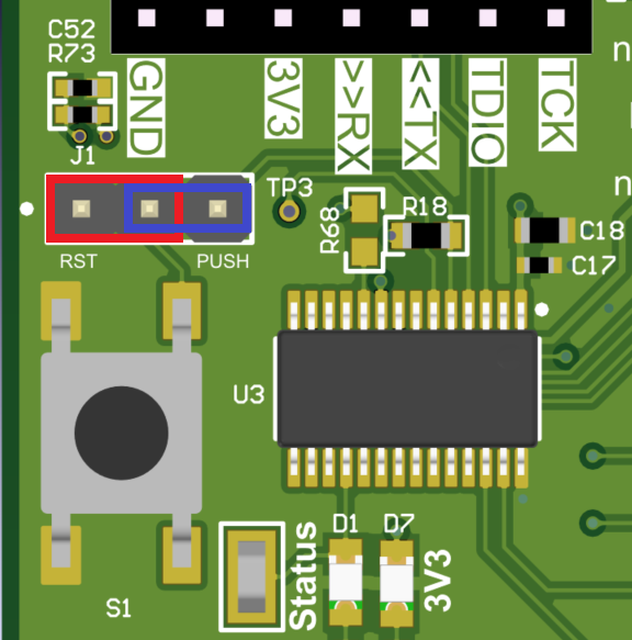 DRV8243S-Q1EVM, DRV8243H-Q1EVM, DRV8244S-Q1EVM, DRV8244H-Q1EVM, DRV8245S-Q1EVM MCU 復位和用戶按鈕